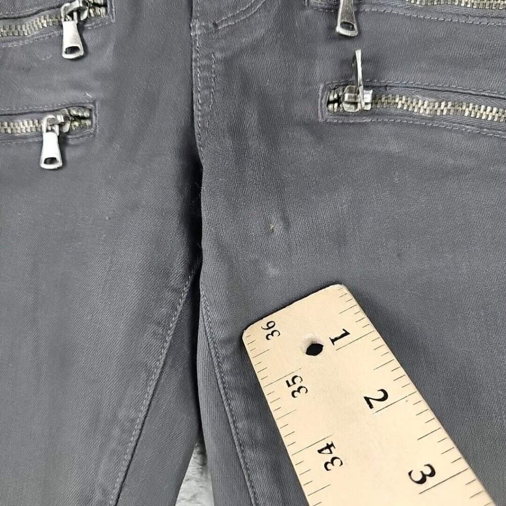 Paige Jeans Womens Size 24 City Fog Silk Coating Low Rise Skinny Stretch Zippers - Picture 7 of 14